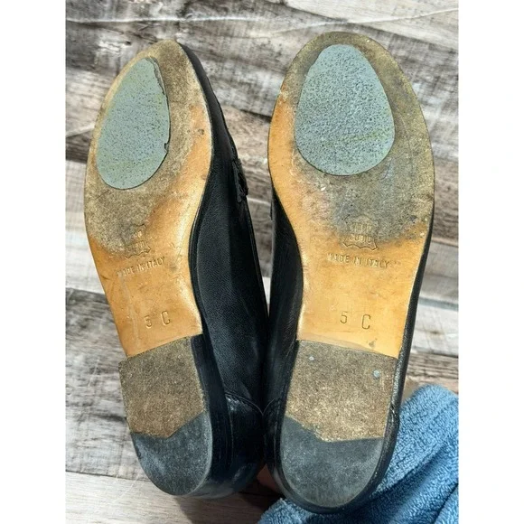 Bally Celeste Ballerina Women Flat Shoes Black Made in Italy Size 5 - Picture 8 of 13